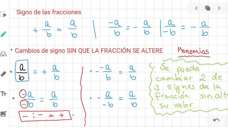 fracciones y numeros con simbolos algebraicos