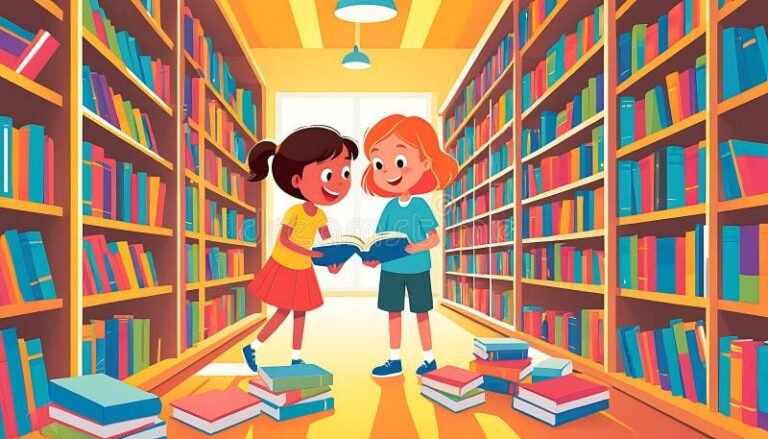 Es Judy Moody doctora en los libros o en la vida real 7 nina leyendo libro en biblioteca colorida