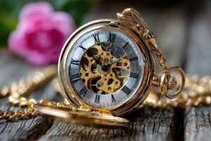 reloj antiguo con engranajes visibles