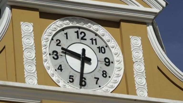 reloj antiguo sobre mapa de chile