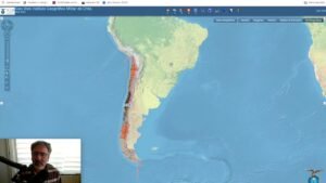 servidor de bases de datos con mapa de chile